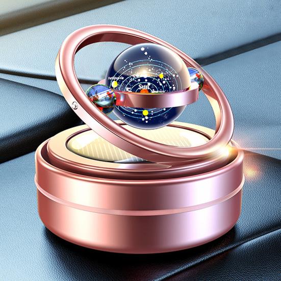 Portable Kinetic Molecular Heater Double Ring Auto Rotating Solar Heater Mini Kinetic Heater Car Oil Diffuser Living Room Bathroom Car Air Freshener
