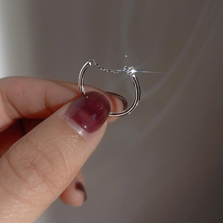 Модное высококачественное серебряное цепочное кольцо: Холодный стиль моды для женщин