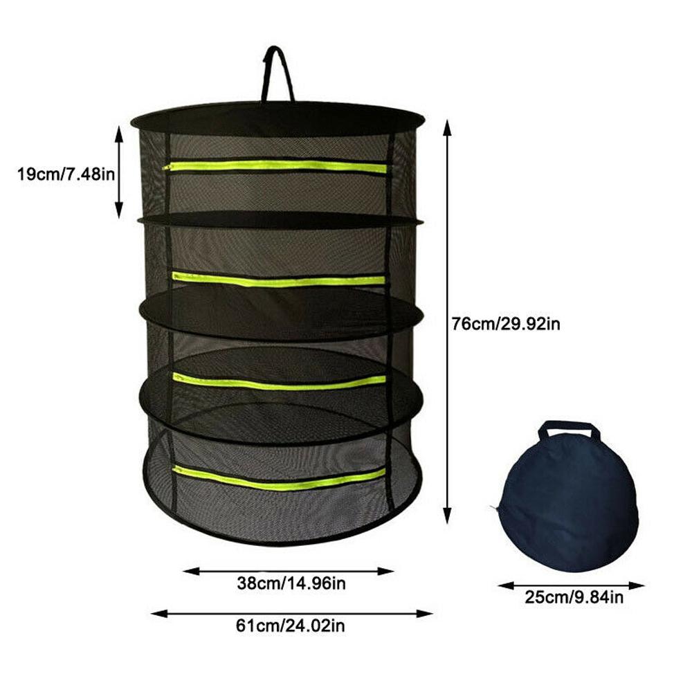 4-слойная сушилка сетка, большая полка, подвесная сушилка для гидропонных растений