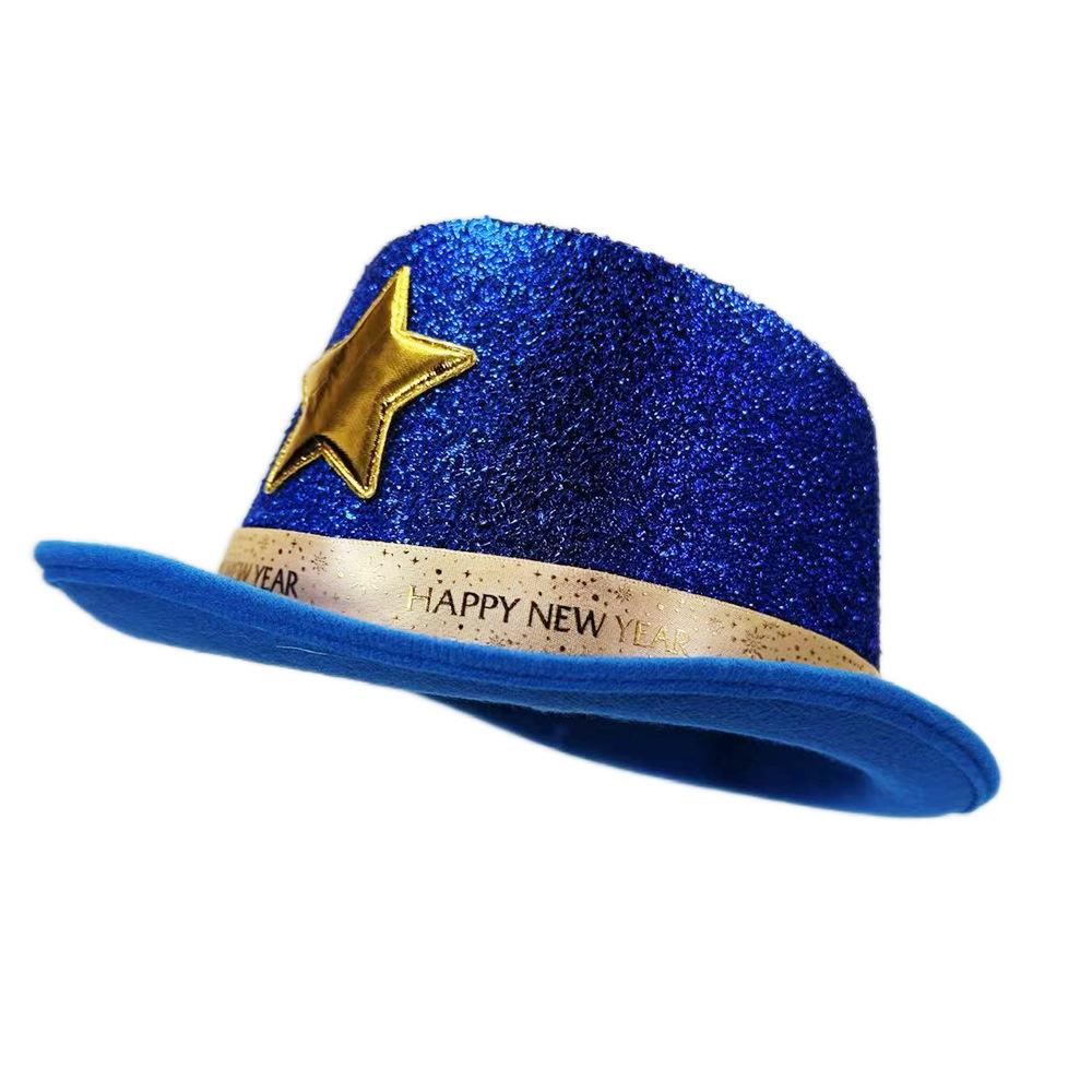 Colorful Festival Party Hat Stage Performance Dress Up Glitter Hats Hip-hop Dance Disco Hat for New Year Carnival Wedding