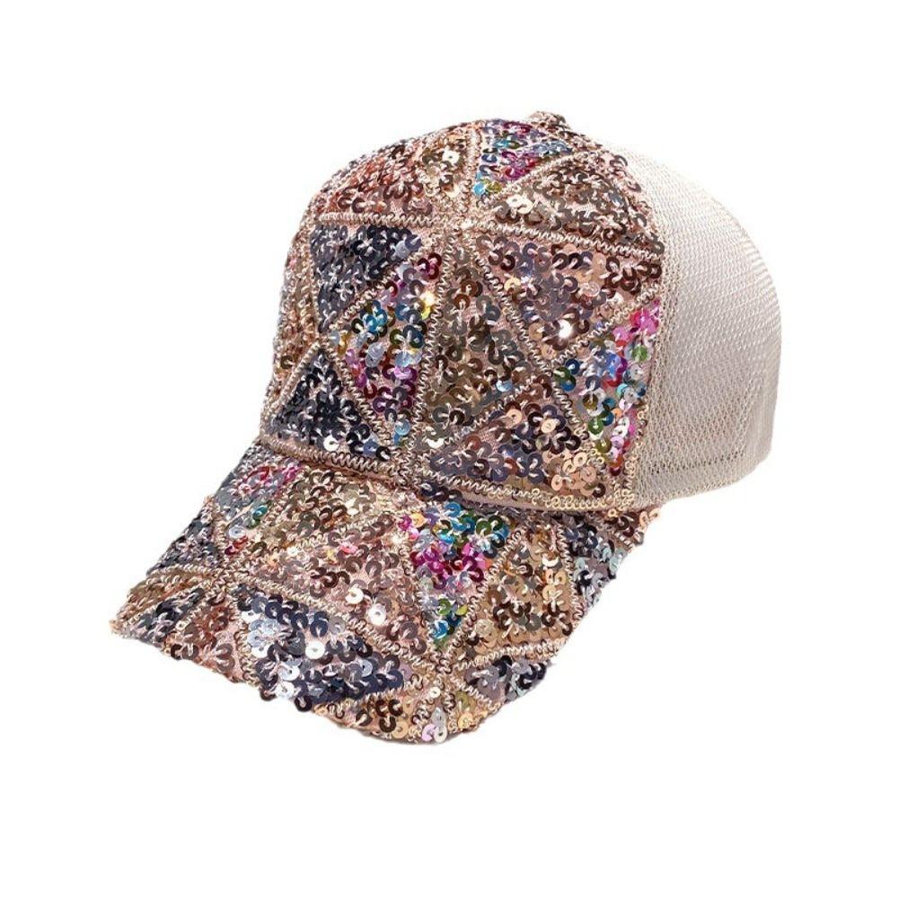 Хлопковая блестящая кепка-сетка, регулируемая, бейсболки-сетки, модные солнцезащитные шляпы для женщин, девушек