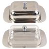 Stainless Steel Butter Box with Lid Airtight Butter Dish for Countertop Fridge Butter Keeper Tray for Cream Cheese