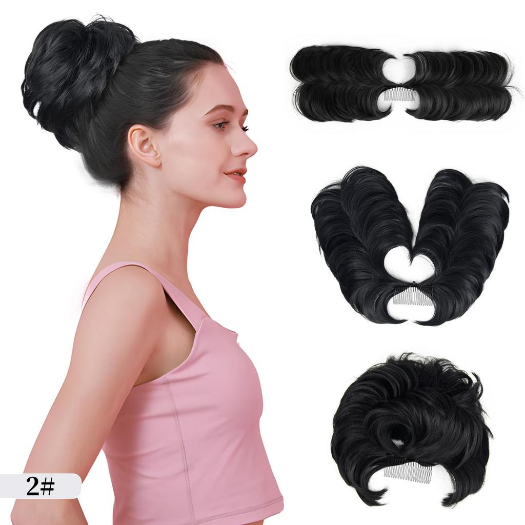 Короткая натуральная прямая грязная булочка для волос, боковая расческа, зажим для волос, булочка, шиньон для женщин, стили «сделай сам», легкие кусочки волос, 13 цветов