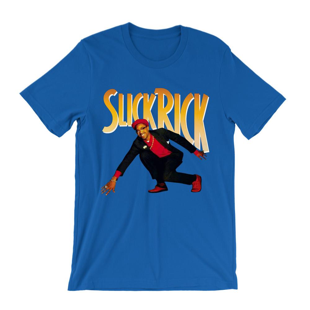 Hot Slick Rick Rapper Cotton Blue Full Size Unisex Shirt Unisex T-Shirt