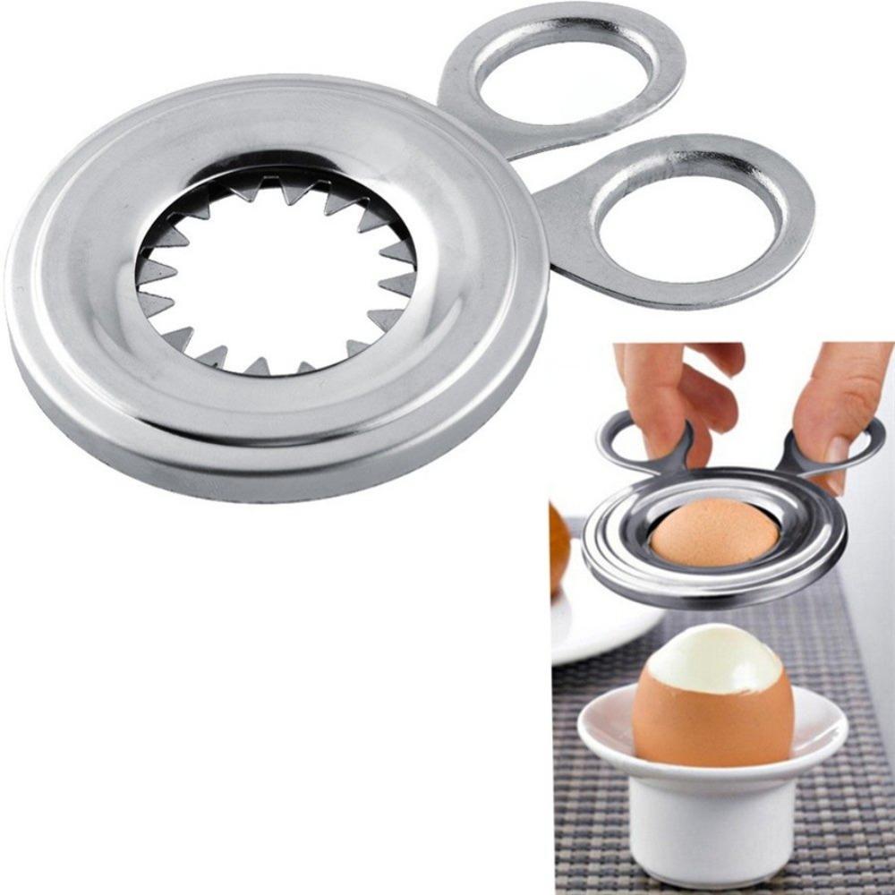 2PCS Stainless Steel Shell Opener Silver Handheld Egg Breaker Egg Shell Cutter Bakery