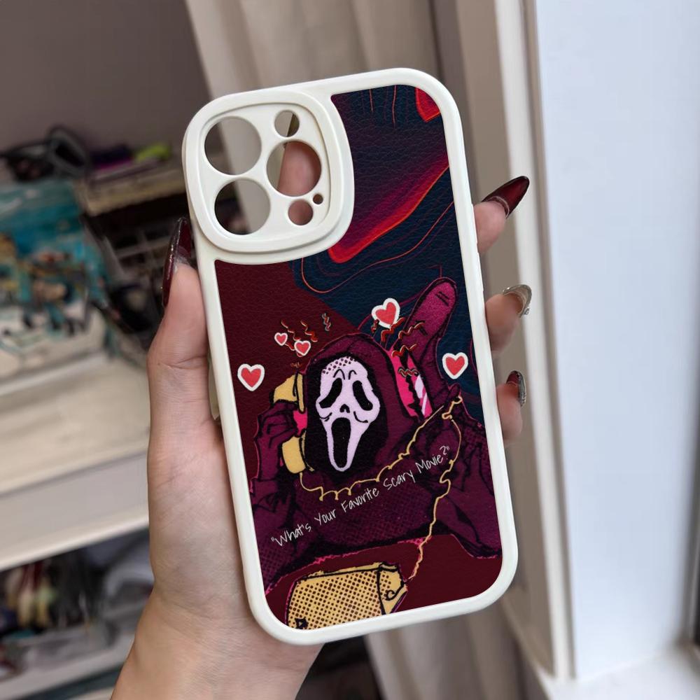 Ghostface Horror Scream Phone Case For Iphone 16 15 14 12 13 Pro Max 11 Mini Xs Puls Lambskin Silicone Cover