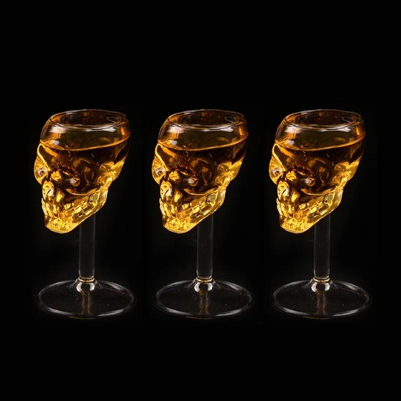 Стеклянный кубок в форме черепа для пива, вина, бара, головы, стакана для водки, посуда для домашнего бара, подарка на вечеринку, предметы искусства, декоративные кубки, чашки