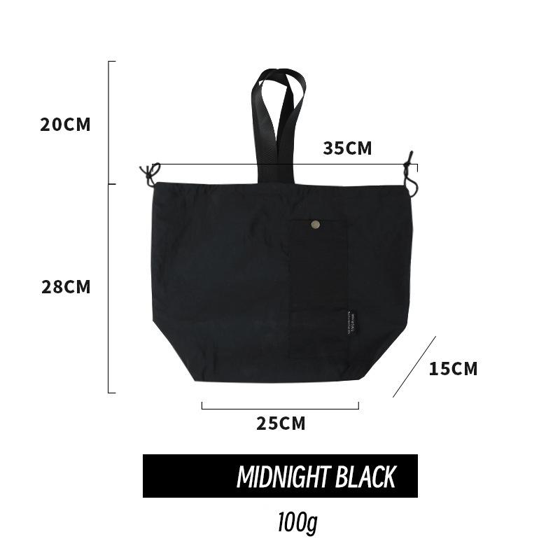 1pc Lunch Bag Large Capacity Hand-held Drawstring Double Layer Bento Box Bag Portable Insulated Picnic Bag Foldable Storage Bag