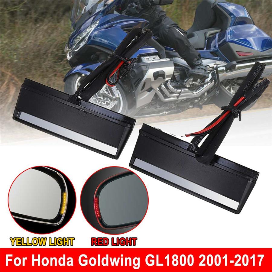 Motorcyle Rear View Mirror Turn Signal Light For Honda Goldwing GL1800 2001-2017
