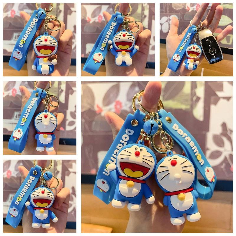 Милый брелок Дораэмон из ПВХ, брелок для ключей от машины, аксессуары для сумки, оптом