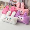 Large Plush Pencil Case: Cute Cinnamoroll My Melody Rabbit Design with Fur Ball