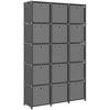 Cube Shelf - VIDAXL - 15 Compartments - Grey - Contemporary Design - Metal