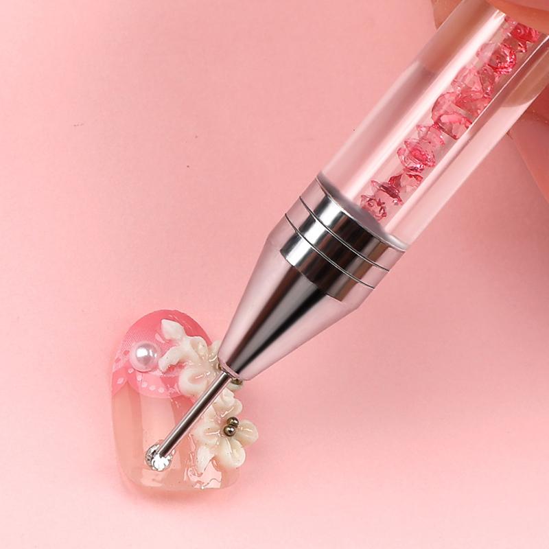 Алмазная вышивка, двойная головка, дрель, ручка, точечная ручка для рисования, ручка для дизайна ногтей, горный хрусталь, восковая ручка