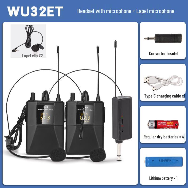Беспроводной UHF петличный микрофон и гарнитура для сценических выступлений и усиления голоса учителя