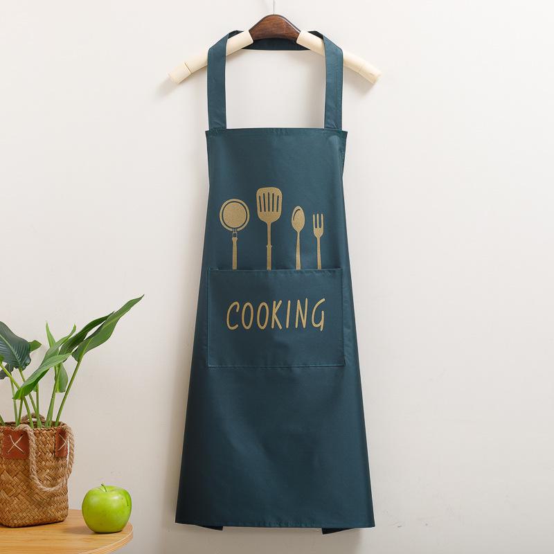 Водонепроницаемый и маслостойкий кухонный фартук с дизайном ножа и вилки, грязеотталкивающий и тонкий для летней готовки. Идеально подходит для женщин