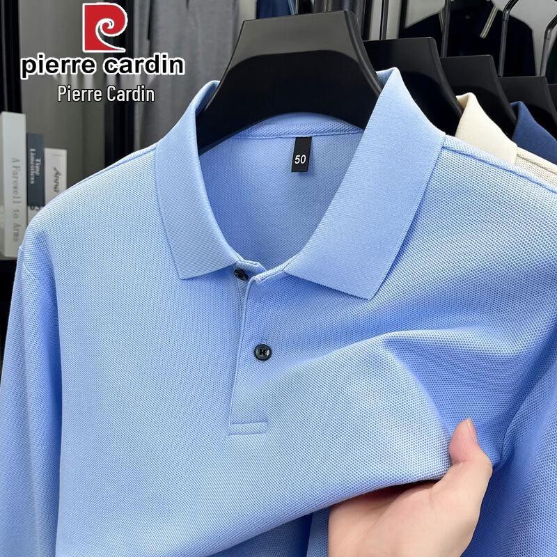 Pierre Cardin Мужская хлопковая рубашка-поло с длинным рукавом 100%