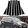 8 шт./комплект Черные стойки-столбики Подходят для SsangYong Rexton 2002-2017 Автомобильные декоративные накладки на стойки дверей и окон Устойчивые к царапинам Декоративные аксессуары