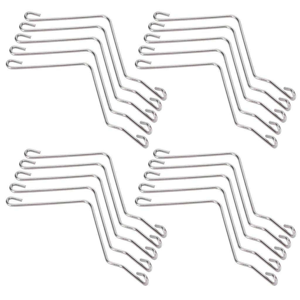 20PCS Stainless Steel Beehive Connector Bend Wire Holder Fastener for Wooden Beehive Tools