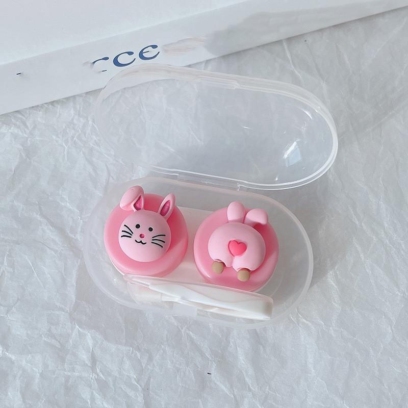 Чехол для контактных линз Новый чехол для контактных линз с пинцетом, набор присосок, портативный контейнер, коробка для контактных линз для женщин и мужчин