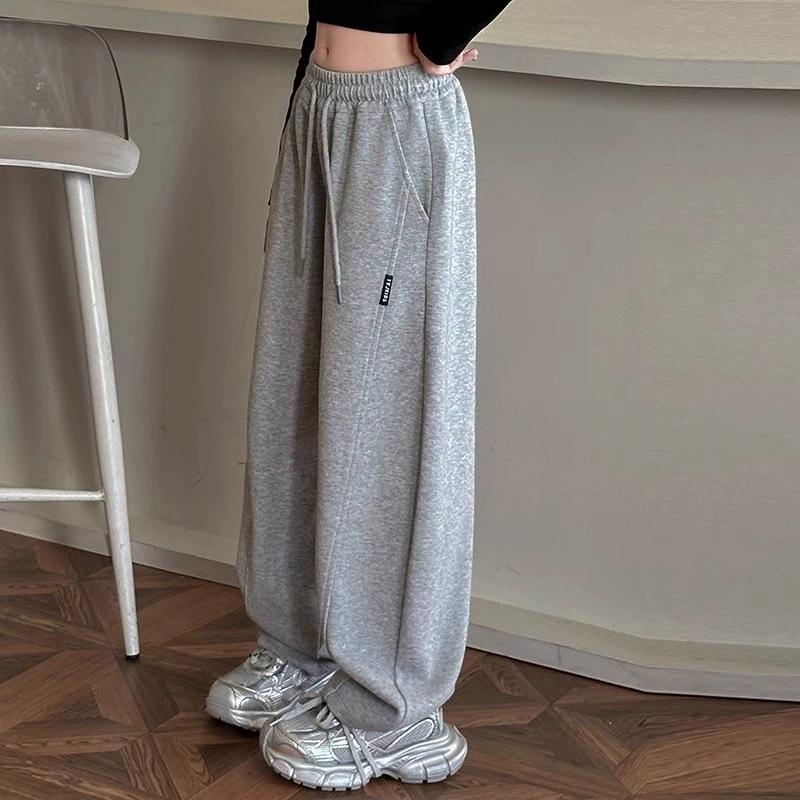 Детские повседневные брюки свободного кроя, прямые, расклешенные, весна/осень, для детей среднего и крупного размера