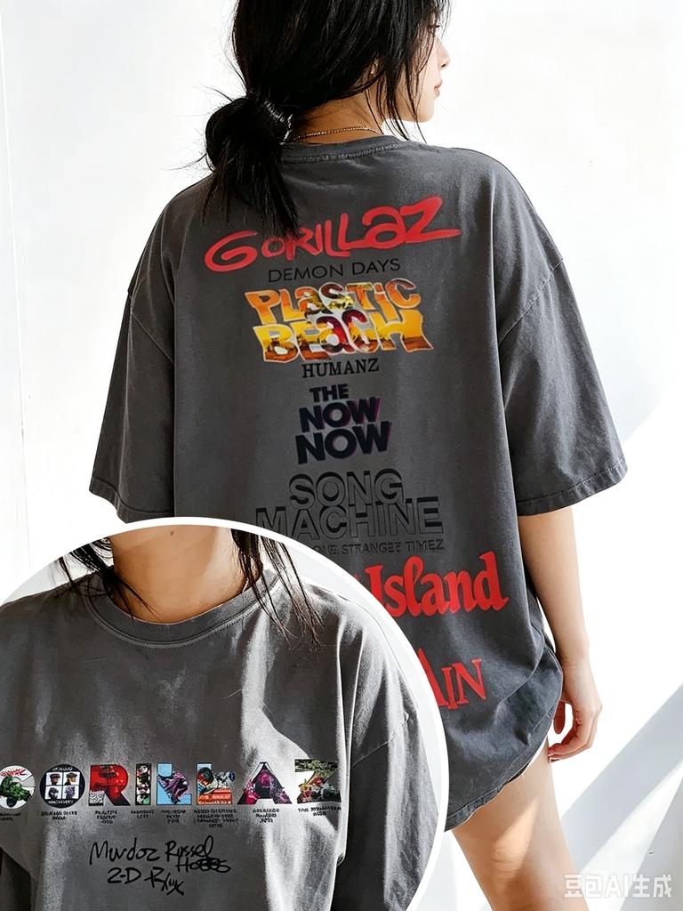 Gorillaz T-Shirt Men Women Streetwear Oversized Y2k Short Sleeves Harajuku Hip Hop Casual Loose Comfortable Tee Shirt Female Male Clothing