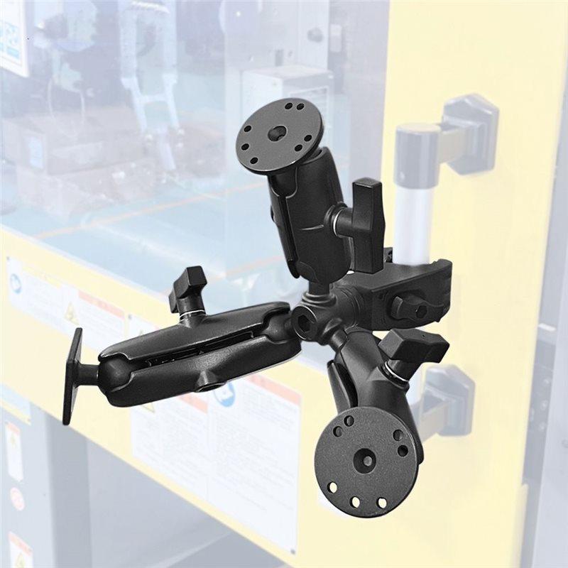 NEW-Triple Metal 1.5 Inch Ball Head Mounting Joint Extension Adapter,Multi Directional Ball Mounting Joint Extension Ada