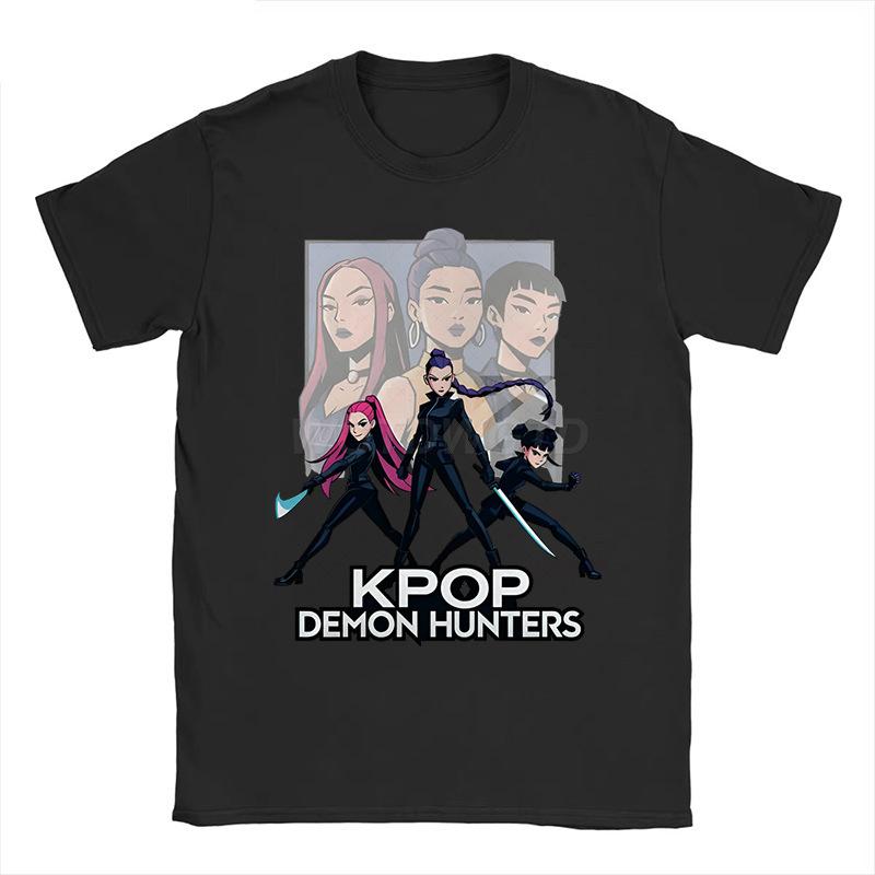 KPop Demon Hunters Printed Malaysian TK Hot Selling Fashionable Round Neck Children's T-shirt