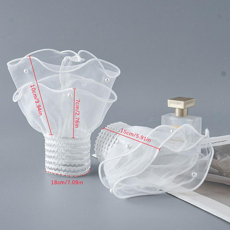 1 пара Тюлевые перчатки для фотосессии нейл-арта с плиссированными манжетами, реквизит для маникюра и фотографии, рукава для демонстрации типсов, модные аксессуары