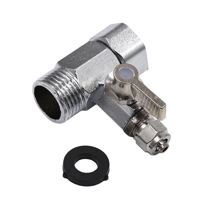 Tee Adapter Valve Water Adapter with Shut-off Ball Tee Valve Tap Connector Home Valve Part