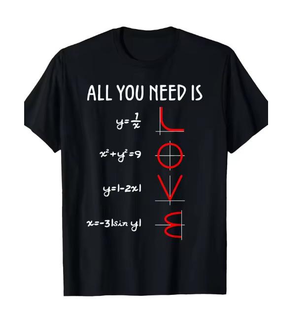Romantic Math Equation 'LOVE' Print T-Shirt