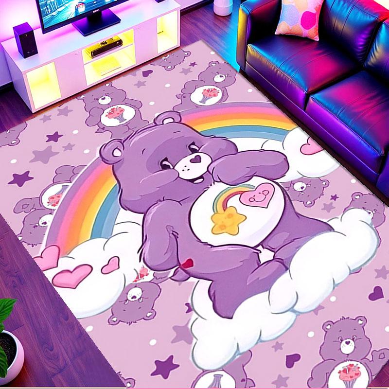 Care Bears Print Rug, Washable Floor Carpet, For Entryway Dorm Laundry Room Office Study, Home Decor Birthday Christmas Gift