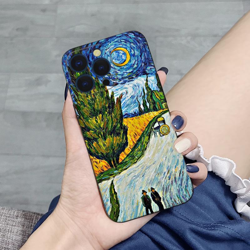 Чехол для телефона с масляной живописью Ван Гога для iPhone 14-11 Pro MAX MINI