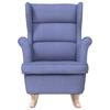 Rocking Chair in Denim Blue 74 x 90 x 102 cm Fabric