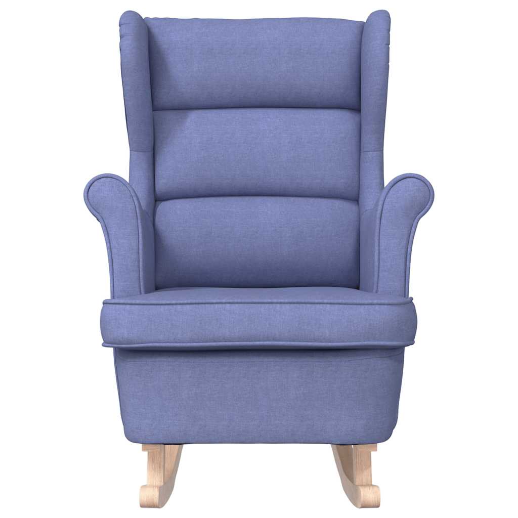 Rocking Chair in Denim Blue 74 x 90 x 102 cm Fabric