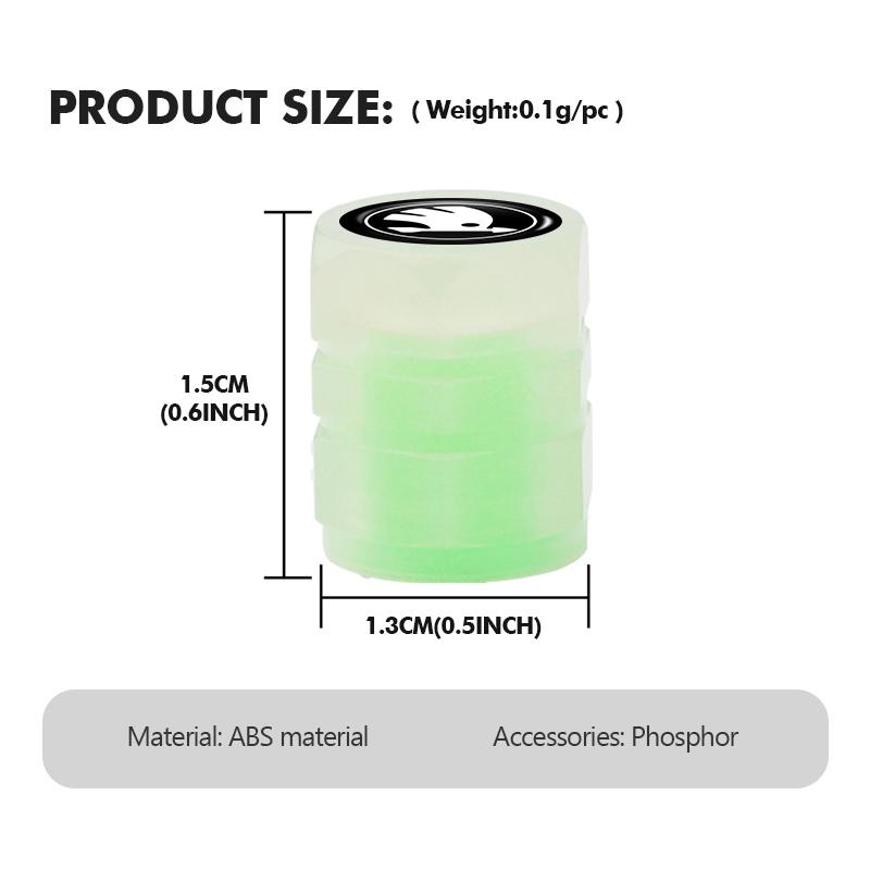 CXUX8 Luminous Tire Valve Caps Dustproof Tyre Valve Stem Fluorescent Night Glowing Car Decor For Skoda octavia a5 a4 mk1 2 fabia