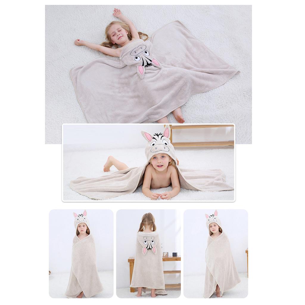 Милое плюшевое одеяло с рисунком для маленьких мальчиков и девочек, накидка, банный халат