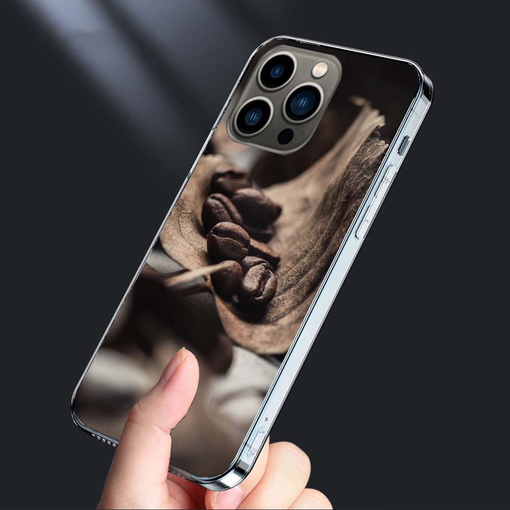 Чехол для телефона 'Свежеобжаренные кофейные зерна' для iPhone 16E 15 Pro 14 Plus 17E 16 17 Pro Max Air 11 12 13 Mini Ударопрочный Capa Милый Co