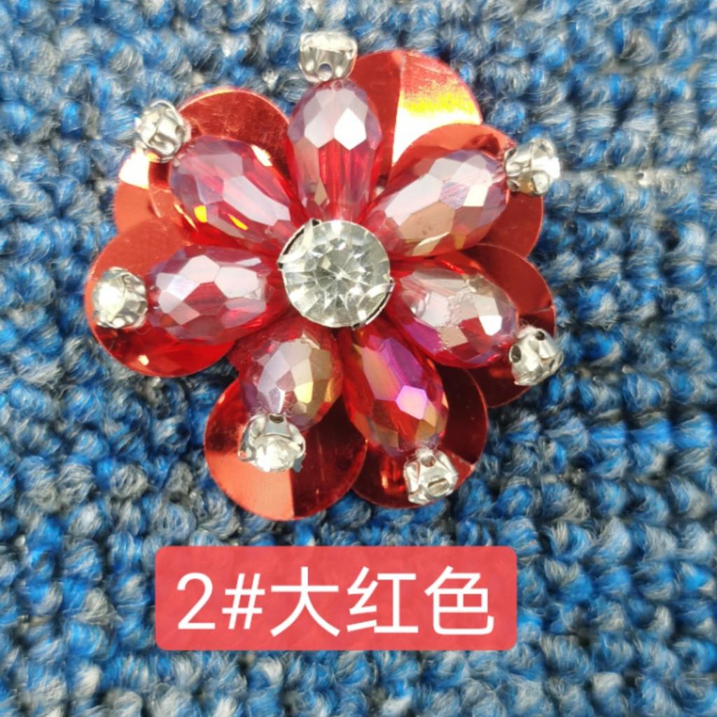 Цветные бусины Цветок Кристалл Ручная работа Бусины Одежда Ювелирные изделия Патч Декаль Аксессуары Сделай сам