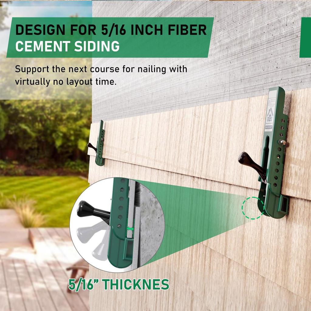 2 Pack Professional Siding Installation Tool with Adjustable Reveal Gauges for 5/16 Inch Fiber Cements Board Mounting