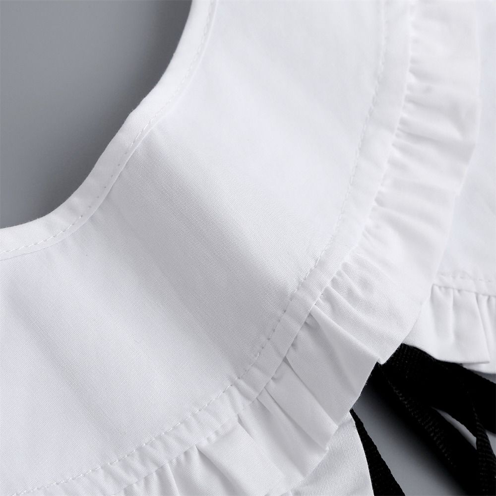 Petal False Collar Lace Up Detachable Shirt Vintage Lapel Fake Collar