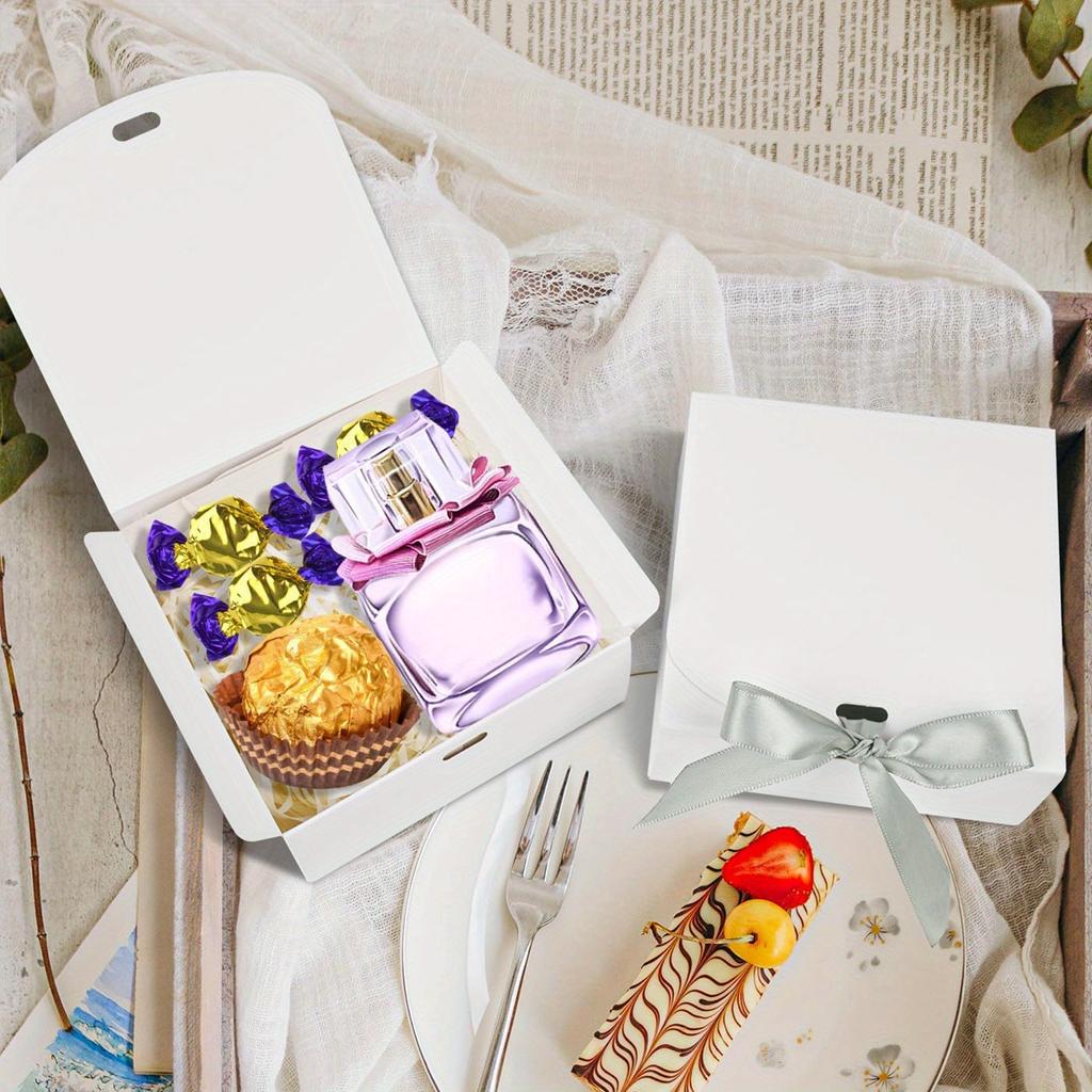 20 шт. Маленькие подарочные коробки для ювелирных изделий, подарочные коробки оптом с крышками и лентами, квадратные подарочные коробки, бумажные коробки для подарков на свадьбу, день рождения, вечеринку, праздник