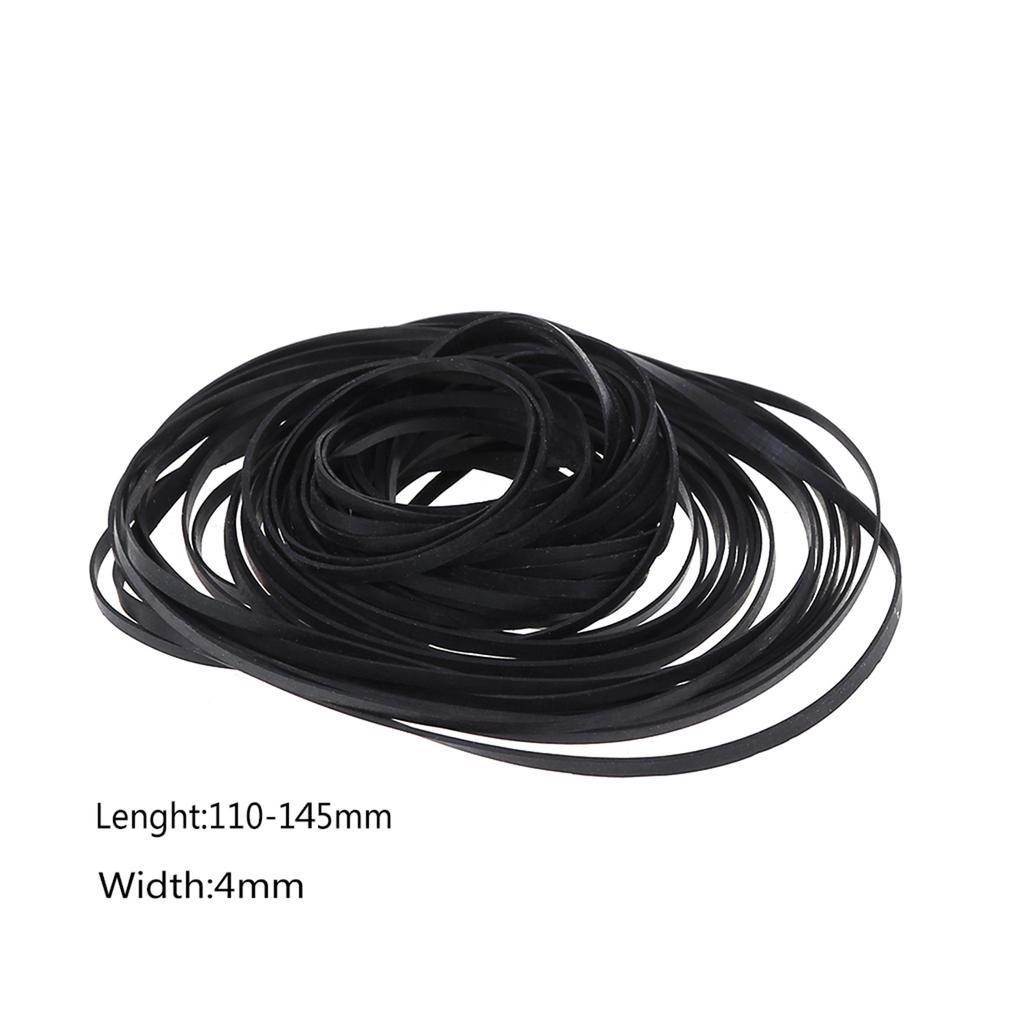 Width 4mm 110-145mm Fold New Rubber Belt for Recorders CDROM Video Machines DVDs Drive (100PCS)