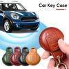 Кожаный чехол для автомобильного ключа для BMW MINI COOPER S ONE JCW F54 F55 F56 F57 F60 CLUBMAN COUNTRYMAN держатель для дистанционного брелока чехол для ключей