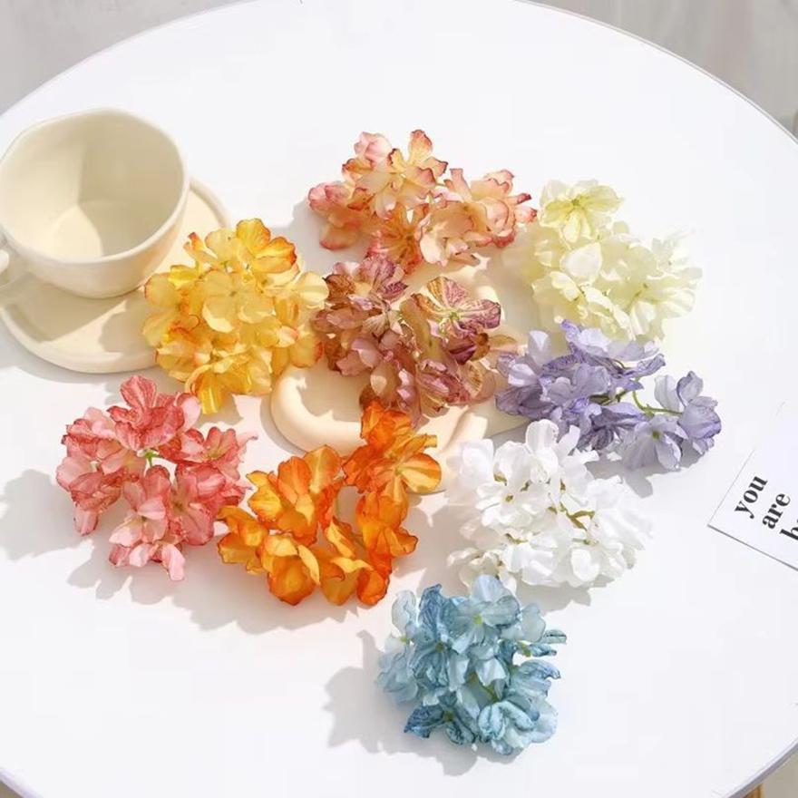 Искусственный цветок шелковая гортензия свадебный букет невесты венок DIY подарок композиция домашняя ваза стол сад сцена украшение стена