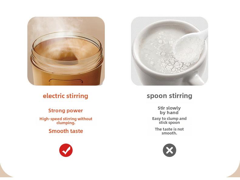 Портативная электрическая чашка для смешивания кофе, молока и протеиновых коктейлей