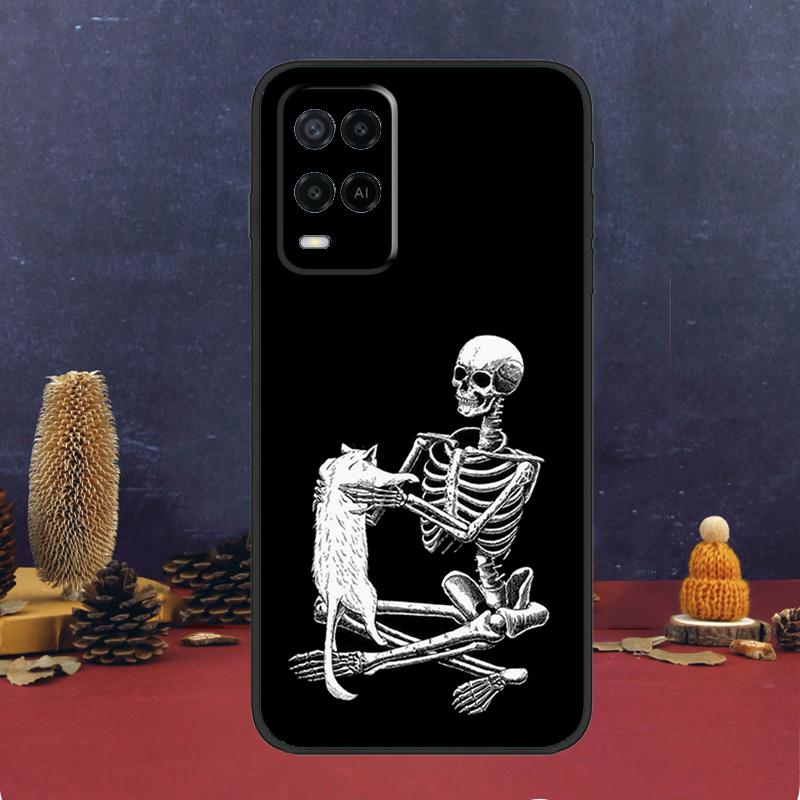 Aesthetics Skeleton Case For OPPO A54 A74 A94 A98 A78 A79 A16 A76 A96 A5 A9 A17 A77 A15 A52 A72 A53 A57S Cover