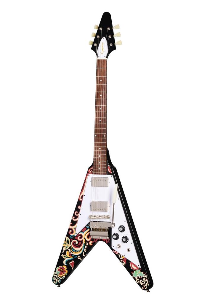 by Gibson Custom Jimi Hendrix Flying V Ebony Jimi Hendrix Epiphone/Inspired "Love Drops"