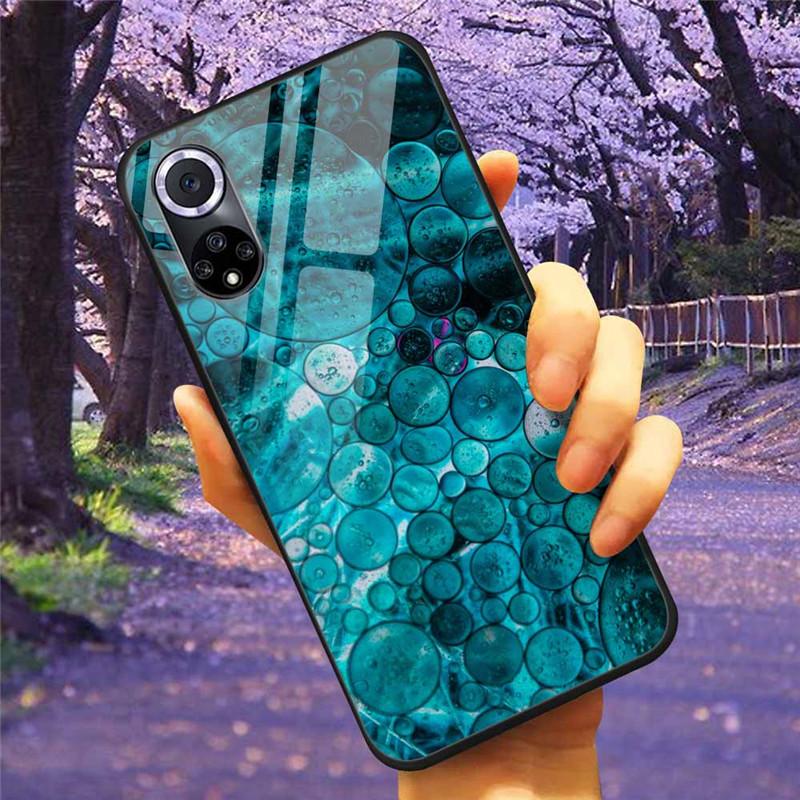 Чехол для Honor 50 Pro Закаленное Стекло Звездный Мрамор Жесткая Задняя Крышка для Телефона Huawei Honor 50 Чехлы Honor50 Защитные