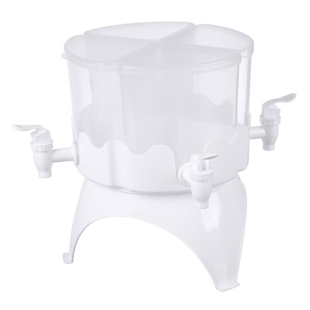4 Compartment Beverage Dispenser 4L Cold Kettle Durable Cold Drink Kettle for Fridge