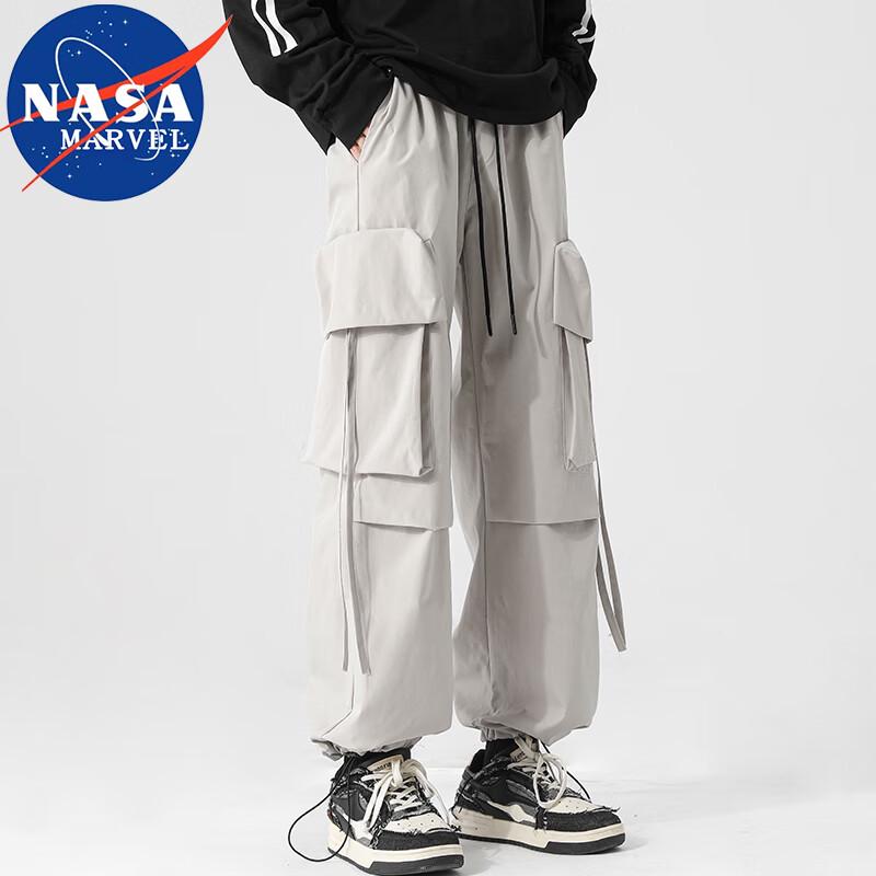 NASA MARVEL Men's Loose-Fit Straight-Leg Cargo Pants